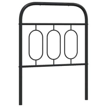 Vidaxl Kovinsko nadomestno vzglavje črno 75 cm