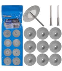 GEKO G81224 Set diamantnih plošč za brušenje in rezanje 40 mm 12 kos.