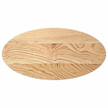 Vidaxl Mizna plošča 80x40x2 cm trdna hrastovina ovalna