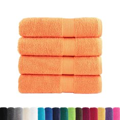 Vidaxl Premium brisače SOLUND 4 kos oranžna 70x140 cm 600 g/m2
