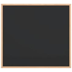Vidaxl Kredna tabla z okvirjem iz masivnega borovega lesa črna 60x55cm