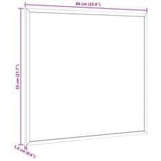 Vidaxl Kredna tabla z okvirjem iz masivnega borovega lesa črna 60x55cm