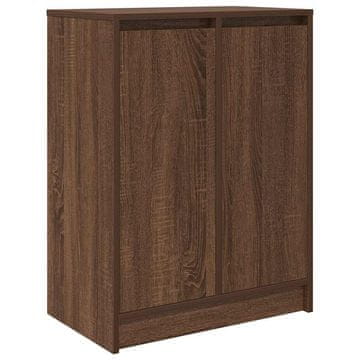 Vidaxl Omarica za čevlje rjavi hrast 57x34x76 cm konstruiran les