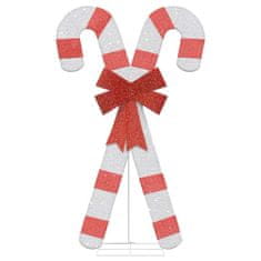 Vidaxl Božična dekoracija Candy Cane 50 LEDs Warm White