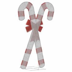 Vidaxl Božična dekoracija Candy Cane 50 LEDs Warm White