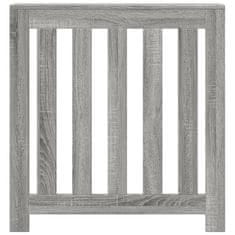 Vidaxl Pokrov za radiator siv sonoma 78x20x82 cm inženirski les