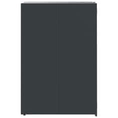 Vidaxl Lopa za smetnjak za 6 smetnjakov antracitna 414x79x117 cm jeklo