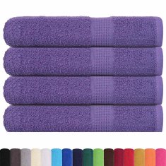 Vidaxl Brisače za savno 4 kos vijolična 80x200 cm 360 g/m² 100% bombaž