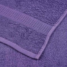 Vidaxl Brisače za savno 4 kos vijolična 80x200 cm 360 g/m² 100% bombaž