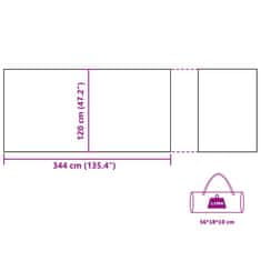 Vidaxl Camping Windbreak Green 344x120 cm Vodoodporen
