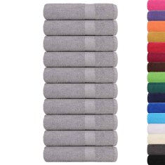 Vidaxl Kopalne brisače 10 kos siva 100x150 cm 360 g/m² 100% bombaž