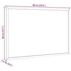 Vidaxl Kredna tabla z okvirjem iz masivnega borovega lesa črna 60x40cm