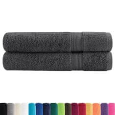 Vidaxl Premium brisače SOLUND 2 kosa antracit 100x200 cm 600 gsm