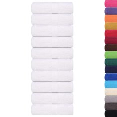 Vidaxl Brisače za goste 10 kos FROGN bela 30x50 cm 100% bombaž