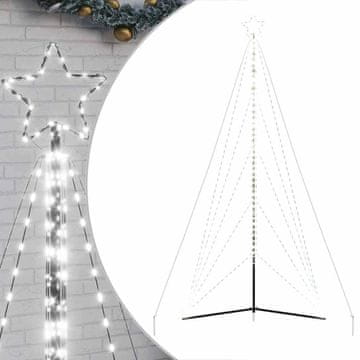 Vidaxl LED božično drevo 615 LED hladno bele 404,5 cm
