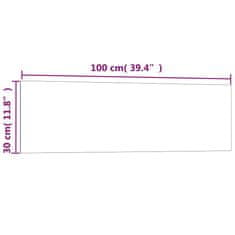 Vidaxl Stenska magnetna tabla črna 100x30 cm kaljeno steklo