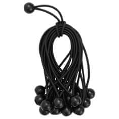 Vidaxl Bungee elastične vrvi z žogico 25 kosov 21 x 0,5 cm