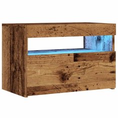 Vidaxl TV omarica z LED starinski les 60x35x40 cm inženirski les