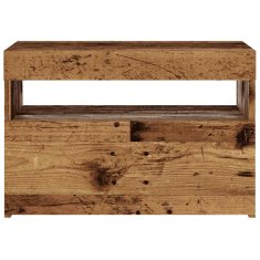 Vidaxl TV omarica z LED starinski les 60x35x40 cm inženirski les