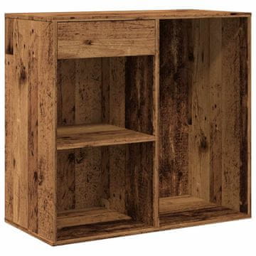 Vidaxl Kozmetična omarica Old Wood 80x40x75 cm Inženirski les