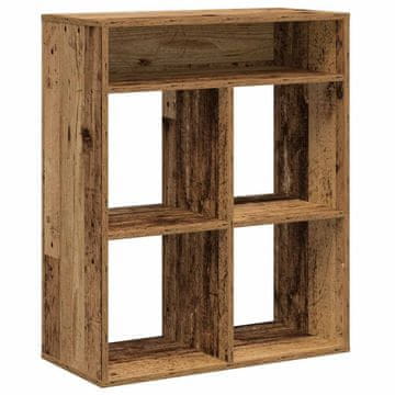 Vidaxl Knjižna omara starinski les 66x31x80 cm inženirski les