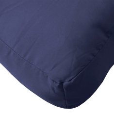 Vidaxl Blazina za kavč iz palet mornarsko modra 120x80x12 cm