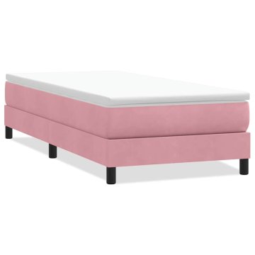 Vidaxl Box spring postelja brez vzmetnico roza 80x220 cm žamet