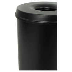Vidaxl Samougasljiv koš za smeti 50 L črn