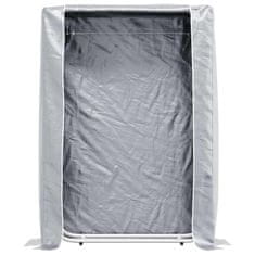 Vidaxl Stojalo za drva z dežnim pokrovom 100x25x150 cm Pocinkano jeklo