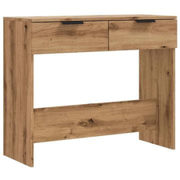 Vidaxl Konzolna mizica artisan hrast 90x36x75 cm inženirski les