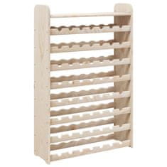 Vidaxl Stojalo za vino z zgornjo ploščo 72,5x25x111,5cm trdna borovina