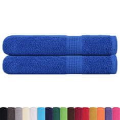 Vidaxl Brisače za savno 2 kos modra 80x200 cm 360 g/m² 100% bombaž