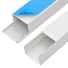 Vidaxl Kabelska cev samolepilna 100x40 mm 30 m PVC