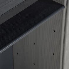 Vidaxl Vrtna omara za odpadke siva in črna 68x40x85 cm PP
