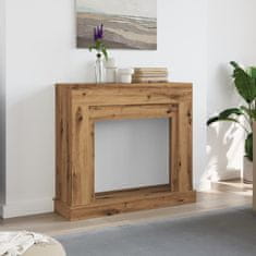 Vidaxl Okvir za kamin artisan hrast 100x30x87,5 cm inženirski les