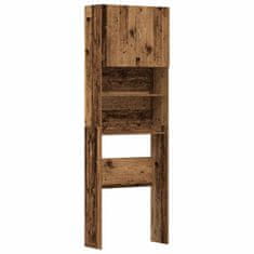 Vidaxl Omara za pralni stroj stari les 64x24x190 cm inženirski les