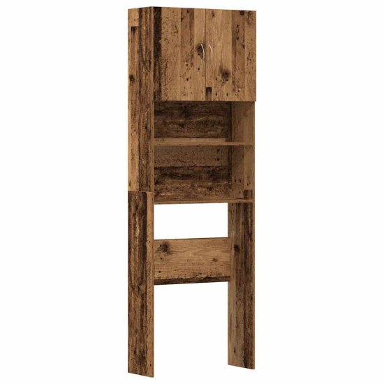 Vidaxl Omara za pralni stroj stari les 64x24x190 cm inženirski les