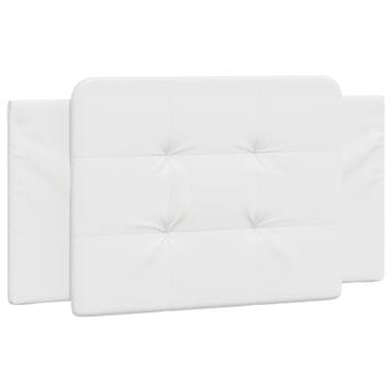 Vidaxl Blazina za vzglavje Zadar bela 100 cm umetno usnje