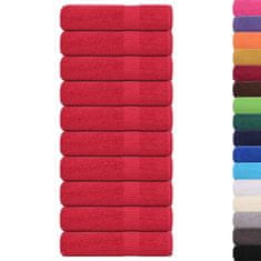 Vidaxl Kopalne brisače 10 kos rdeča 100x150 cm 360 g/m² 100% bombaž