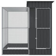 Vidaxl Voliera s podaljškom srebrna 209x203x216 cm jeklo