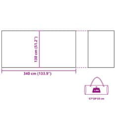 Vidaxl Camping Windbreak Green 340x130 cm Vodoodporen