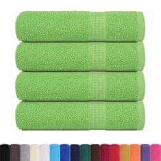 Vidaxl Brisače za tuširanje 4 kos zelena 70x140 cm 360 gsm 100% bombaž