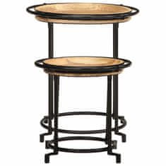 Vidaxl 2 kosa stranske mize Solid Wood Mango
