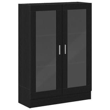 Vidaxl Knjižna omara črni hrast 82,5x30,5x115 cm inženirski les