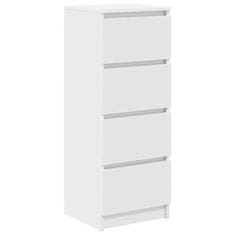 Vidaxl Komoda bela 37,5x35x99 cm inženirski les