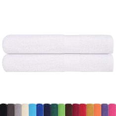 Vidaxl Brisače za savno 2 kos bela 80x200 cm 360 g/m² 100% bombaž