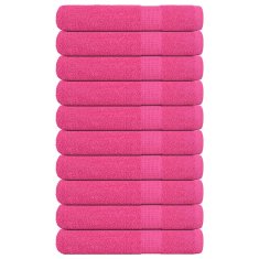 Vidaxl Brisače za savno 10 kos roza 80x200 cm 360 gsm 100% bombaž