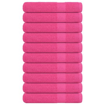 Vidaxl Brisače za savno 10 kos roza 80x200 cm 360 gsm 100% bombaž