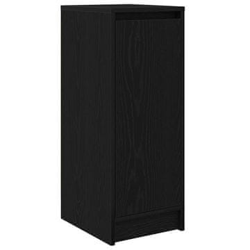 Vidaxl Omarica za čevlje črni hrast 29,5x34x76 cm inženirski les