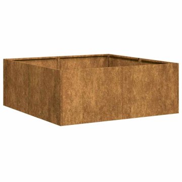 Vidaxl Planter Rusty 80x80x30 cm Vremensko odporno jeklo